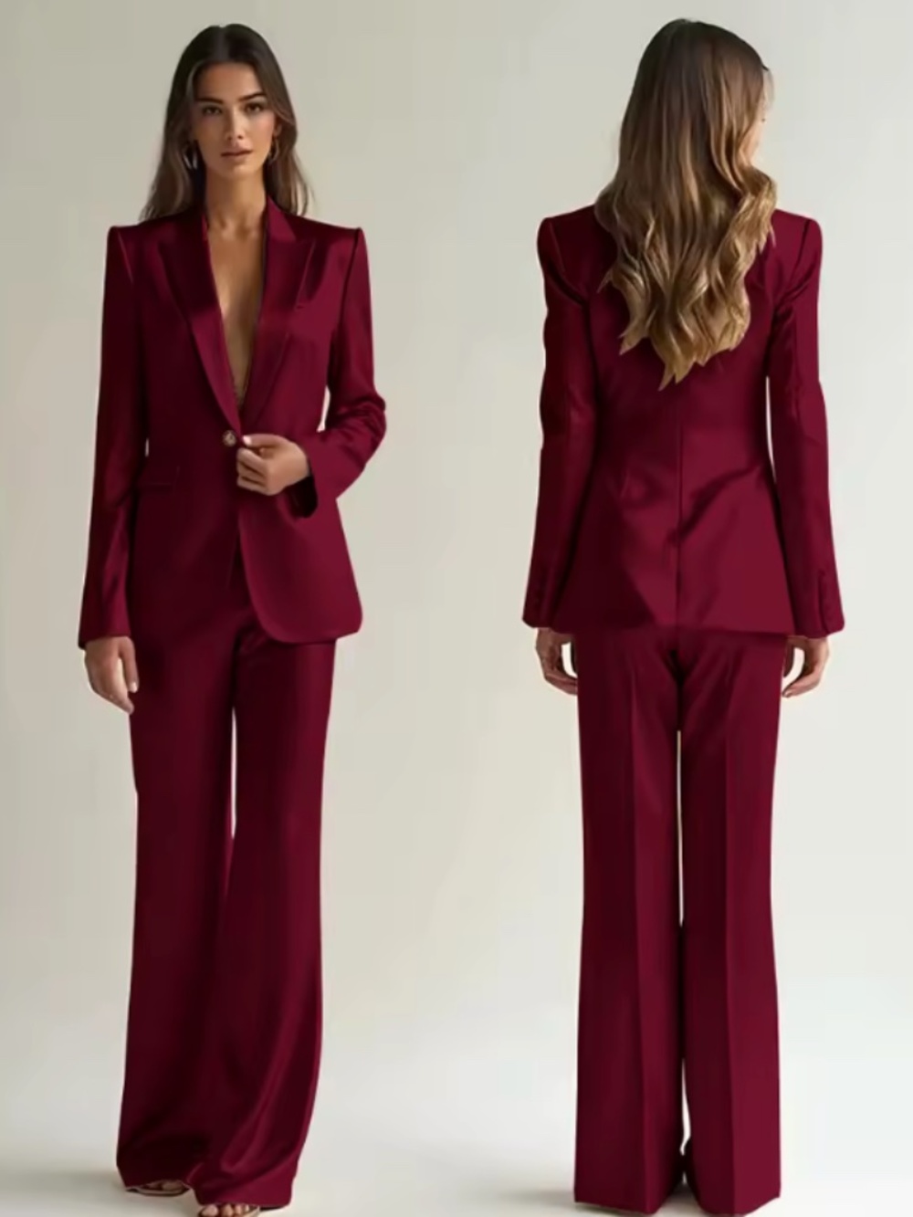 Haskell Two Piece Suit Size 12 - Burgundy Color - Ships in 48 Hours